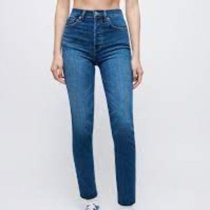 REDONE 90s High Rise Ankle Crop in Royal Fade | Extra Stretch | EUC | 28